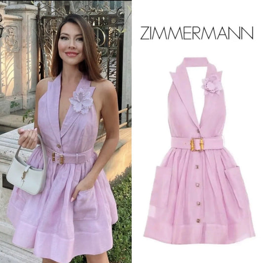 Zimmermann High Tide Tuxedo Mini Dress Size 1 / AU 10 / US 6