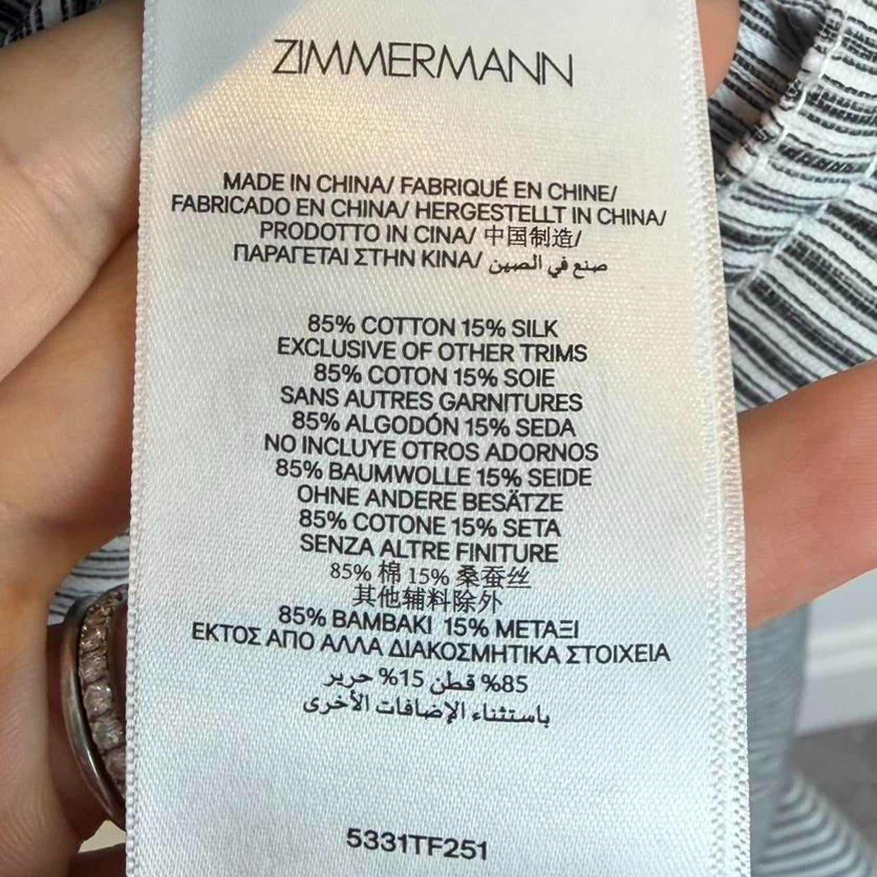 Zimmermann Hypnotic Stripped Blouse size S BNWT
