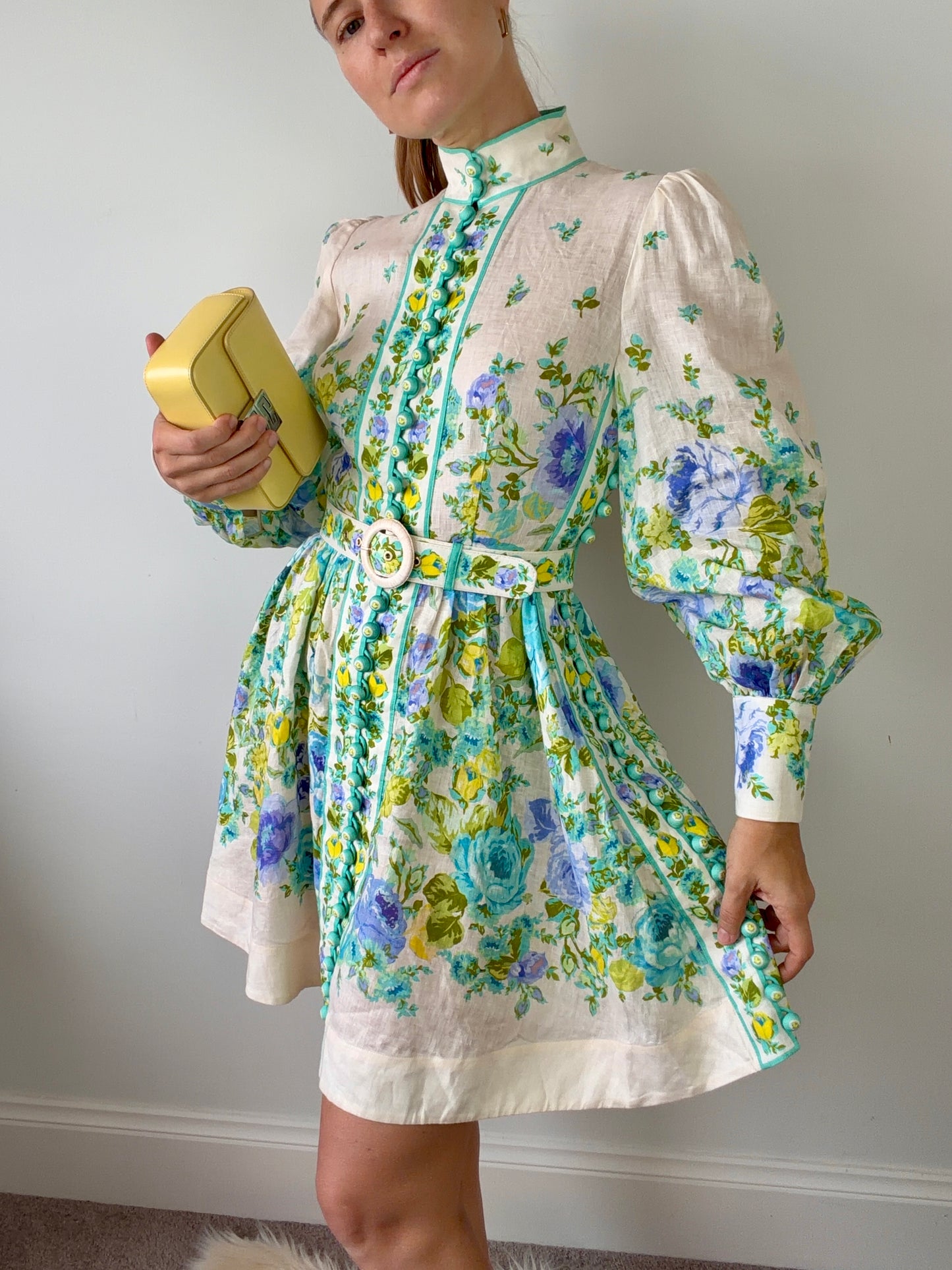 Zimmermann Raie Buttoned Mini Dress Size 1