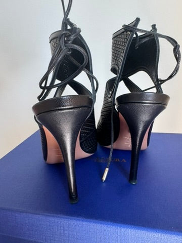 Aquazurra Sexy Thing perforated leather heel 37.5 EUX