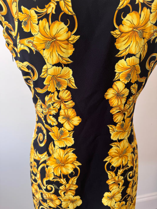 Gianni Versace Era Inspired Medusa Barocco Silk Mini Dress