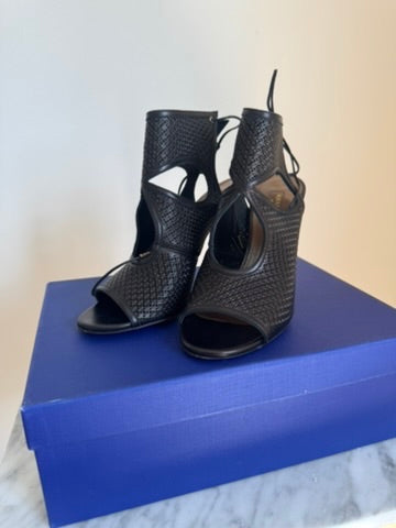 Aquazurra Sexy Thing perforated leather heel 37.5 EUX