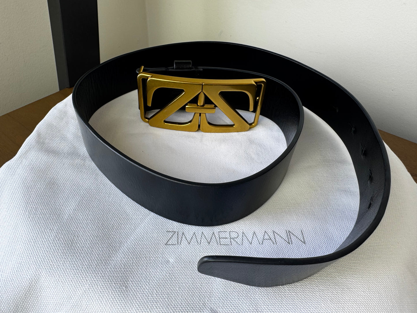 Zimmermann Black leather Belt 40mm