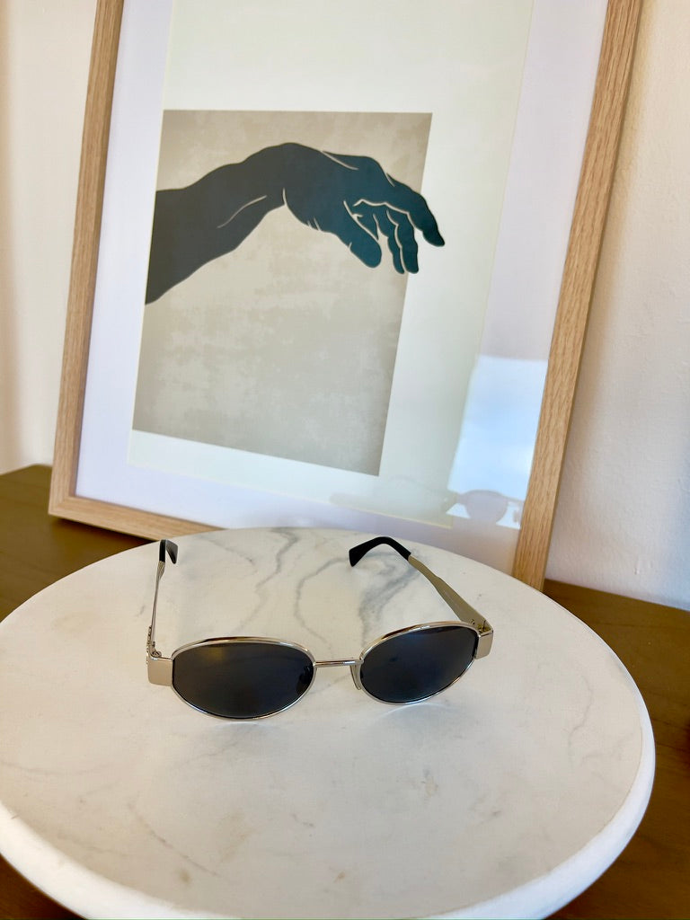 Celine Triomphe Sunglasses Silver Hardware