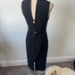 Versace Black Cutout Midi Sheath Dress Size 38