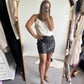 Sass&Bide Leather Skirt Size L bnwt