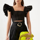 Aje Vanades Frill Top Size 8 in Black