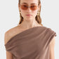Venroy asymmetrical draped jersey dress/ Size S