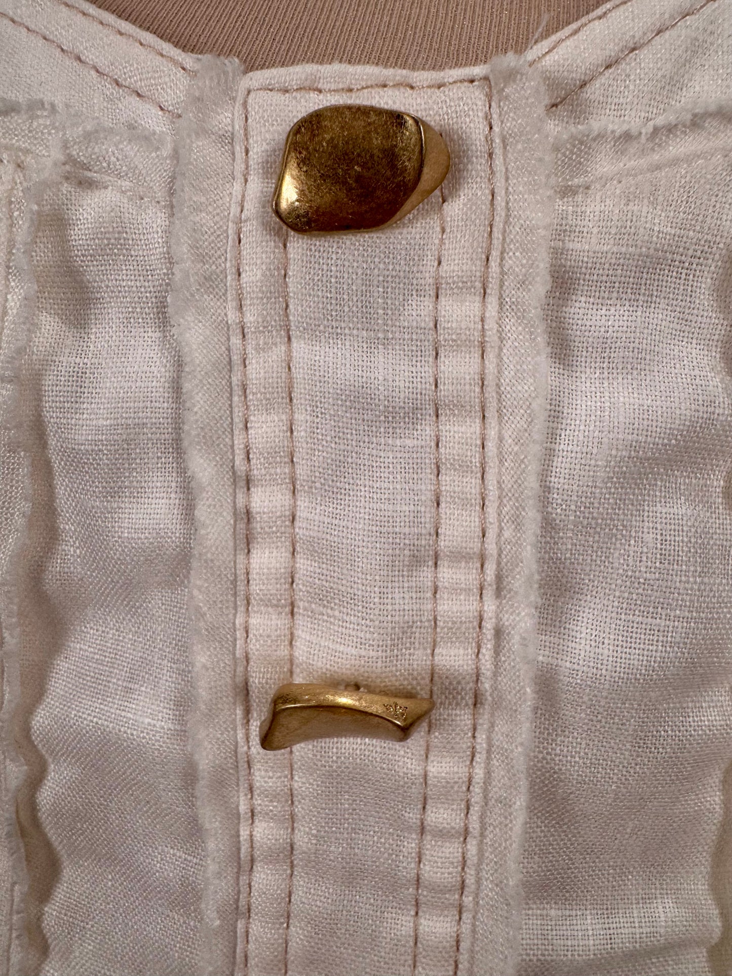 Aje Vista Linen Utility Dress in White size 8