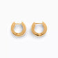 Bottega Veneta original Bolt Mini Hoop Earrings in 18kt Gold-plated