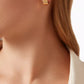 Bottega Veneta original Bolt Mini Hoop Earrings in 18kt Gold-plated