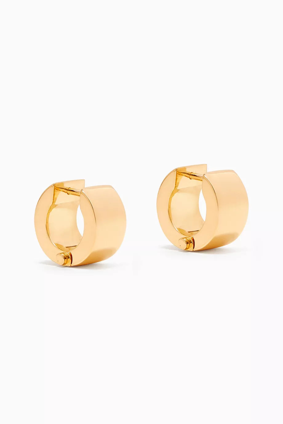 Bottega Veneta original Bolt Mini Hoop Earrings in 18kt Gold-plated