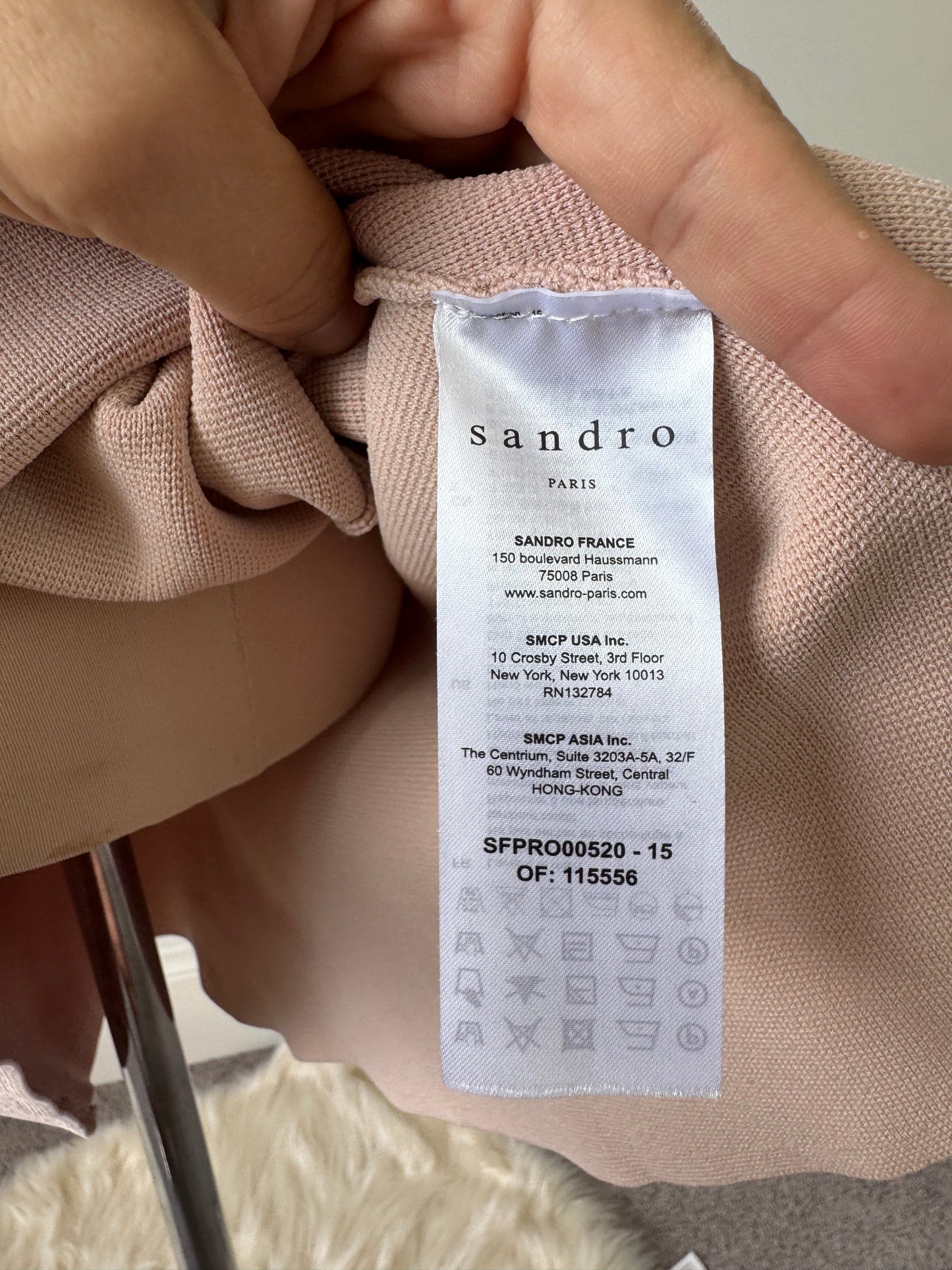 Sandro Dress size 36 beige knit