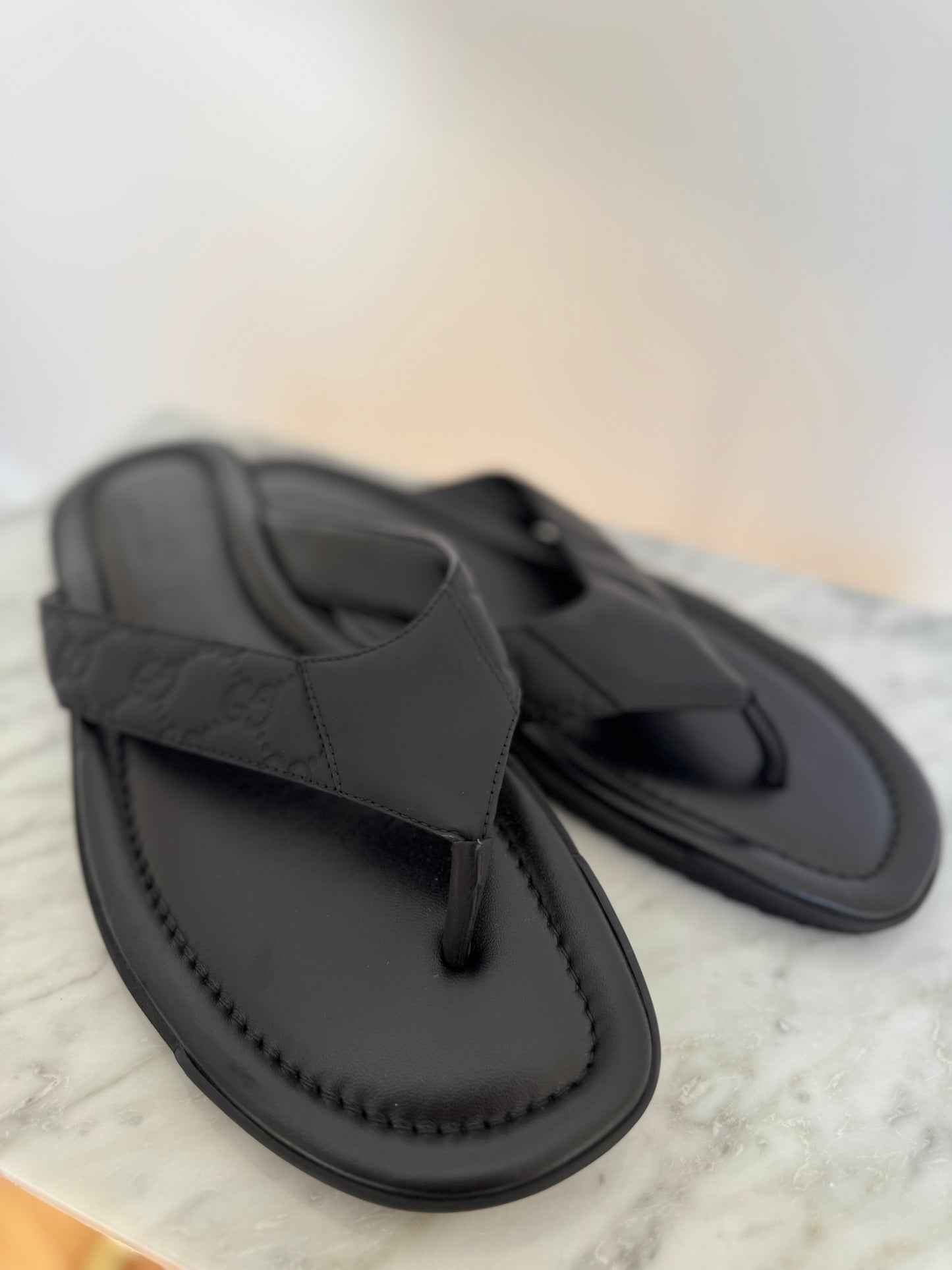 Gucci Leather Men Slide