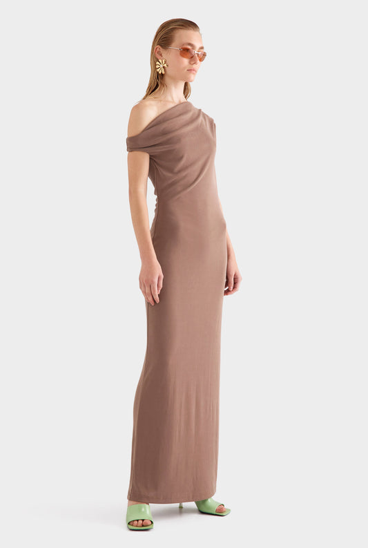 Venroy asymmetrical draped jersey dress/ Size S