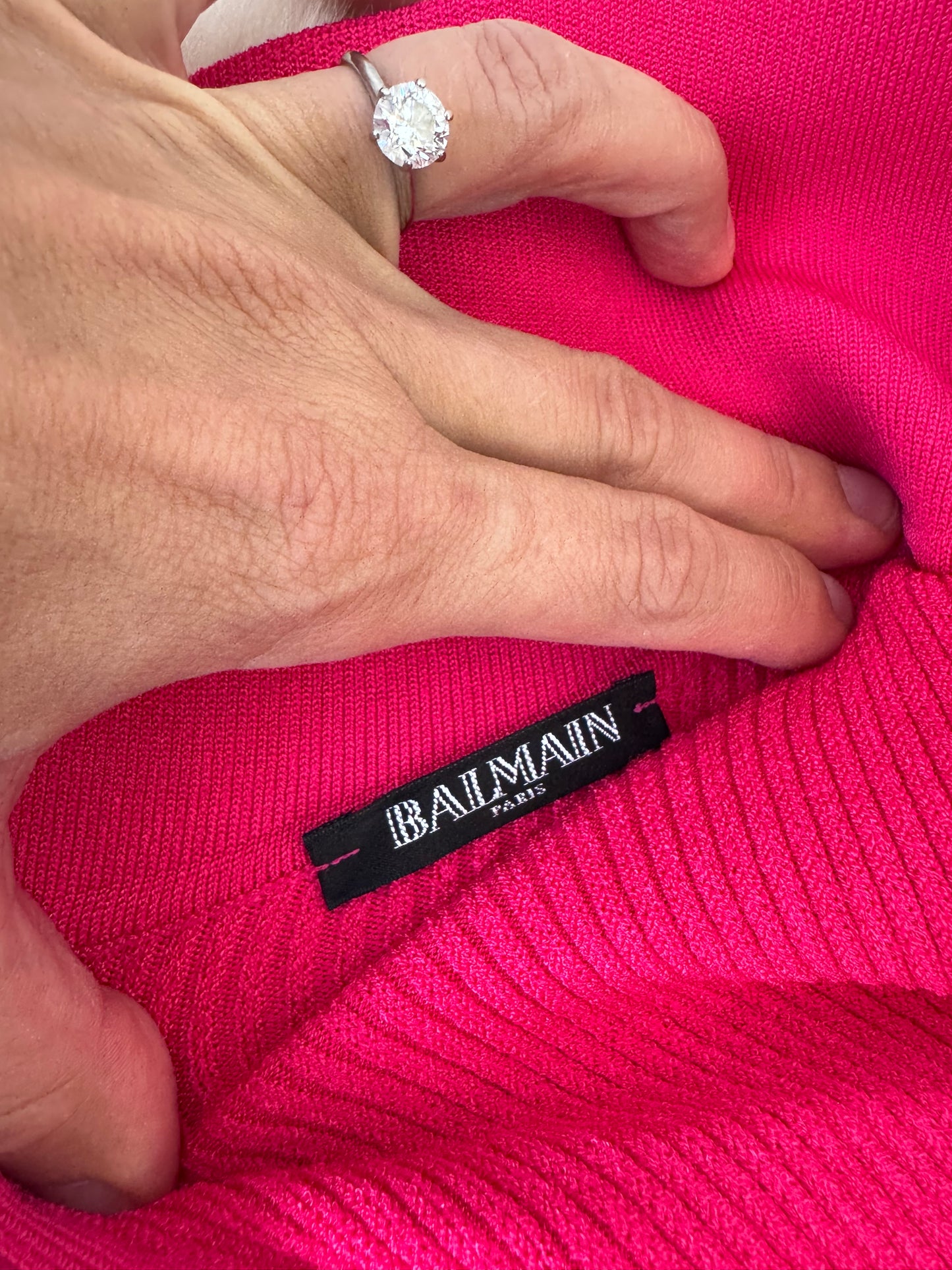 Balmain Ribbed Knit Mini Skirt