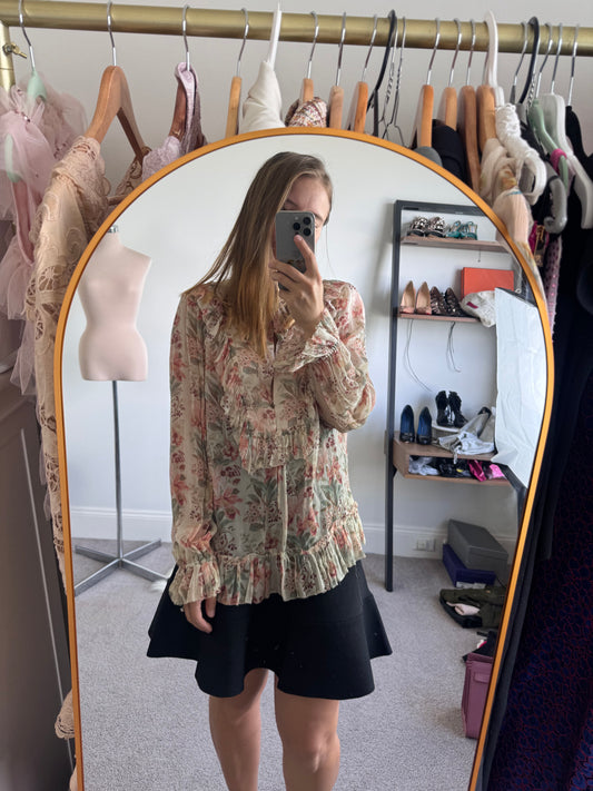 Zimmermann Folly neck Tie blouse size 2