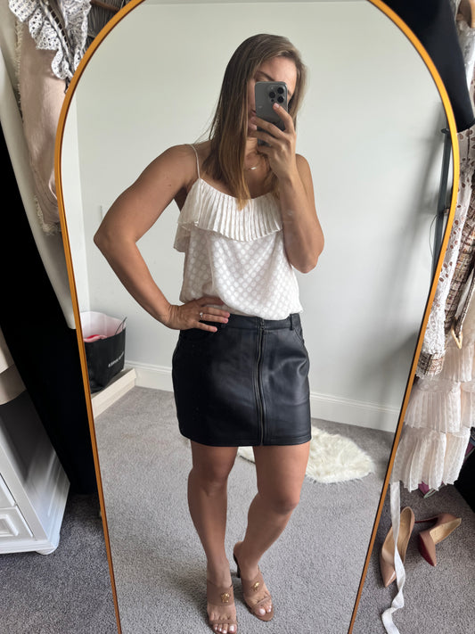 Sass&Bide Leather Skirt Size L bnwt