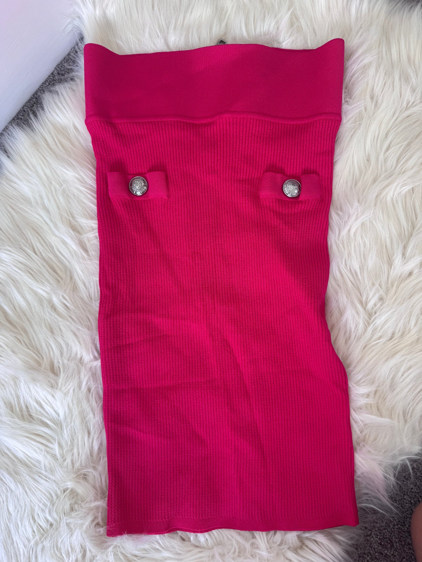 Balmain Ribbed Knit Mini Skirt
