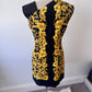 Gianni Versace Era Inspired Medusa Barocco Silk Mini Dress