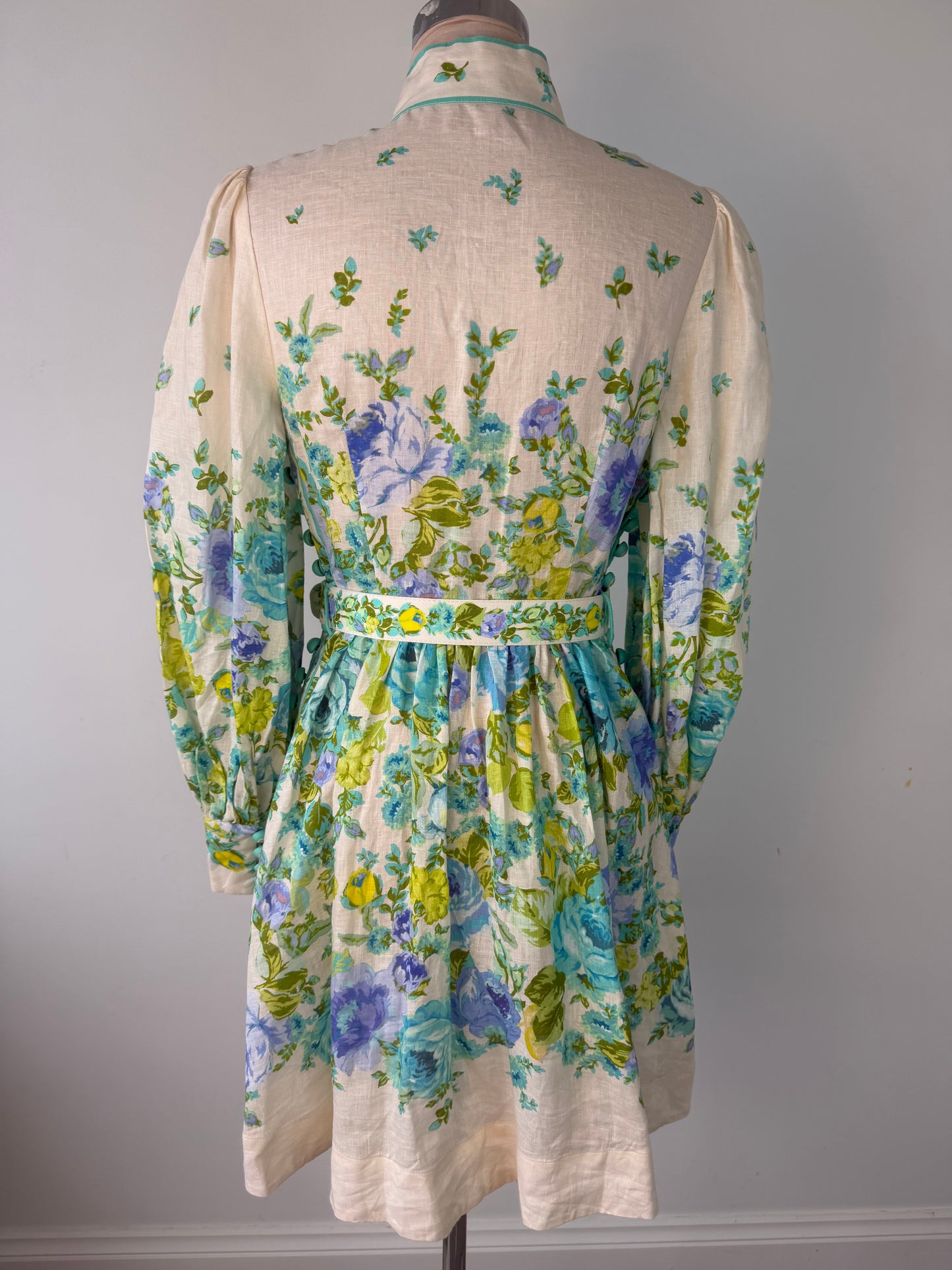 Zimmermann Raie Buttoned Mini Dress Size 1