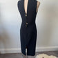 Versace Black Cutout Midi Sheath Dress Size 38