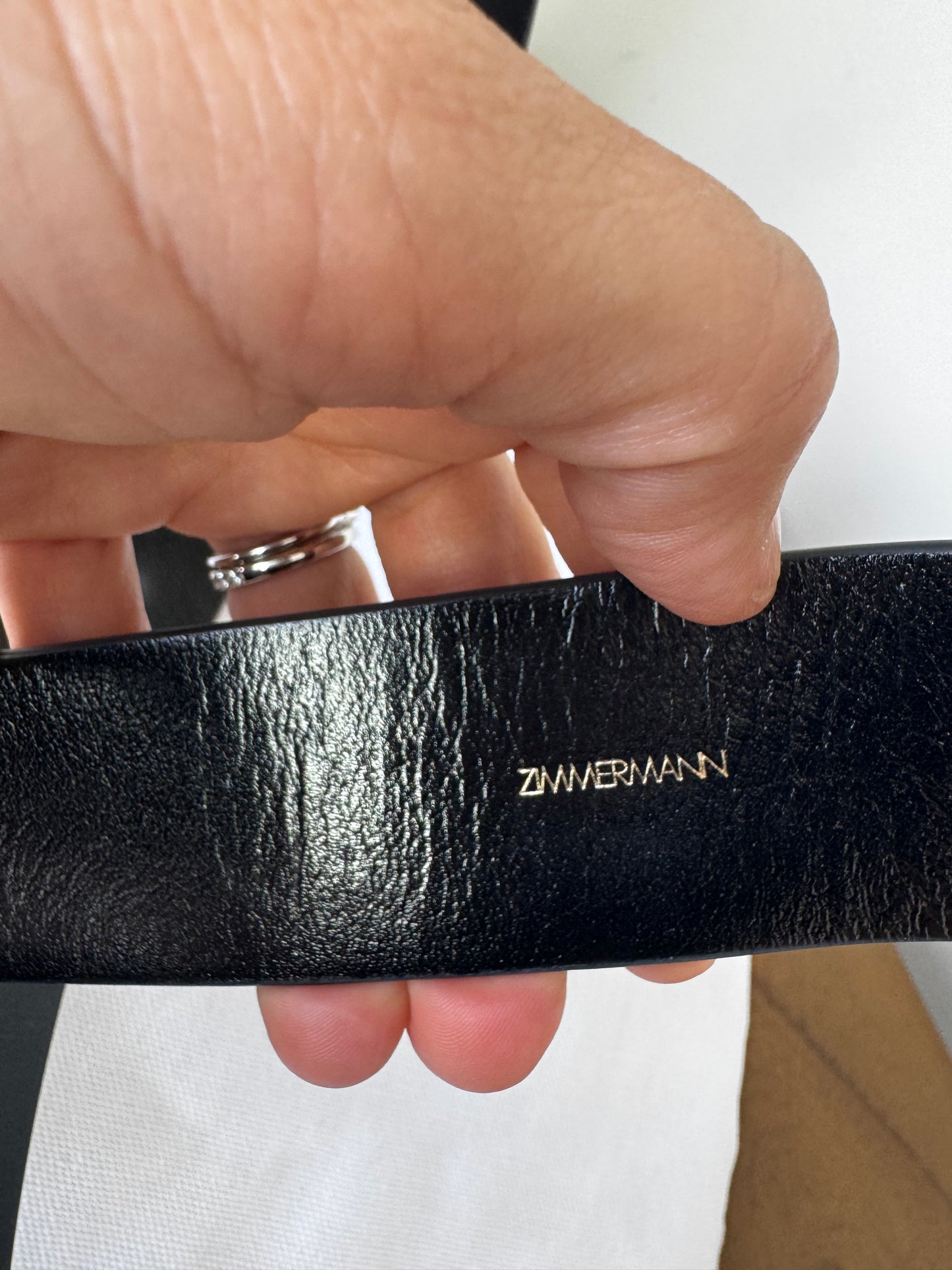 Zimmermann Black leather Belt 40mm