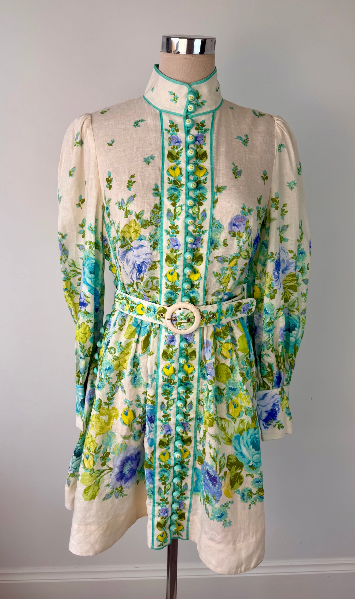 Zimmermann Raie Buttoned Mini Dress Size 1