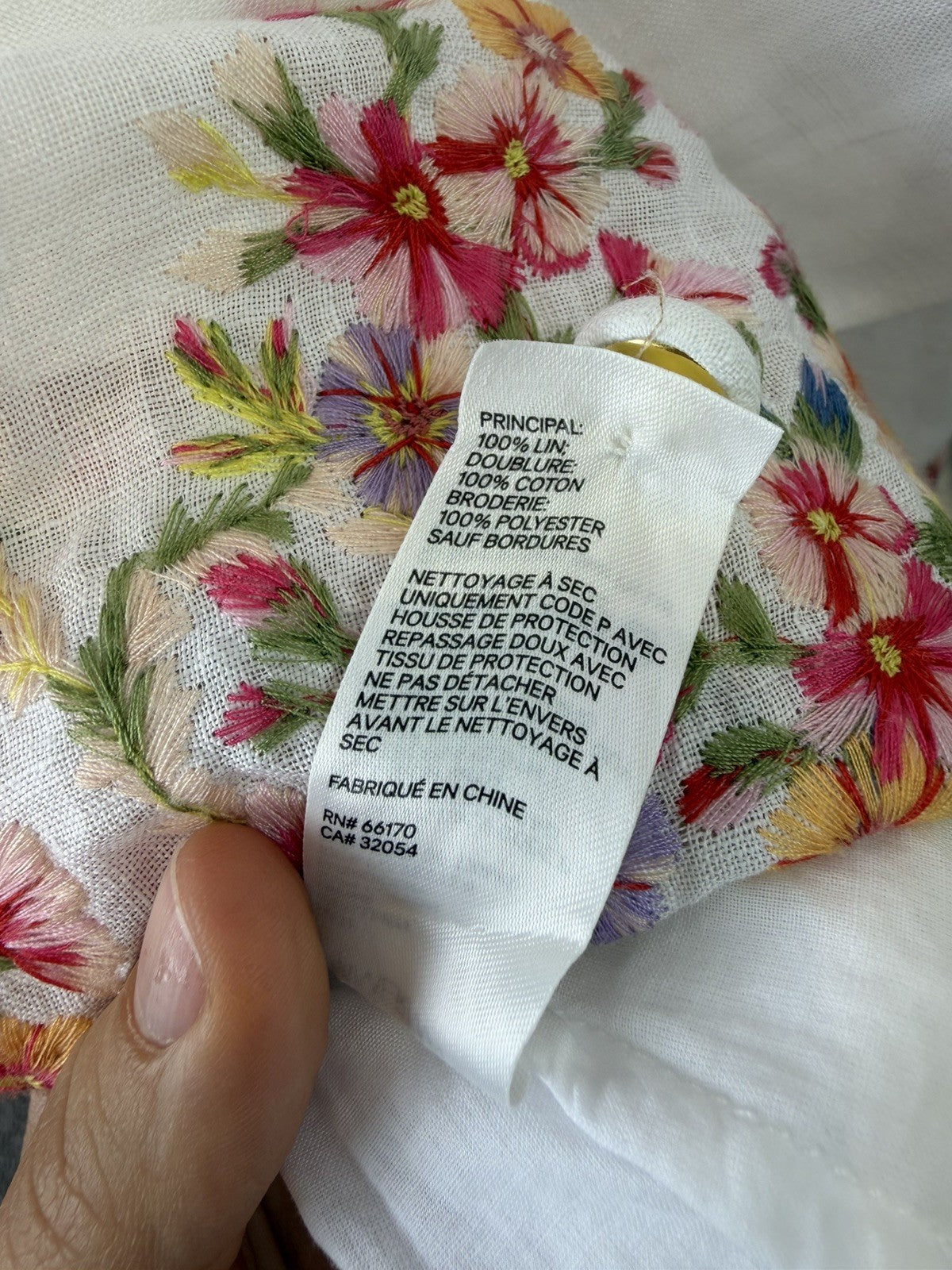 Zimmermann Mae Floral-Embroidered dress Size 3/ 14 AU/ 10 US