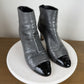 Chanel Ankle Boots Vintage Camelia Grey size 37