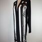 Hermès Silk-Panel Knit Long Cardigan – "Brandebourgs" Motif Size small