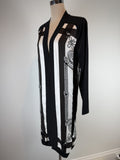 Hermès Silk-Panel Knit Long Cardigan – "Brandebourgs" Motif Size small