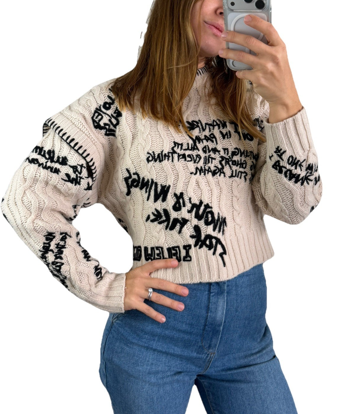 Zimmermann Dancer Embroidered Wool Sweater Size 1 EXCELLENT