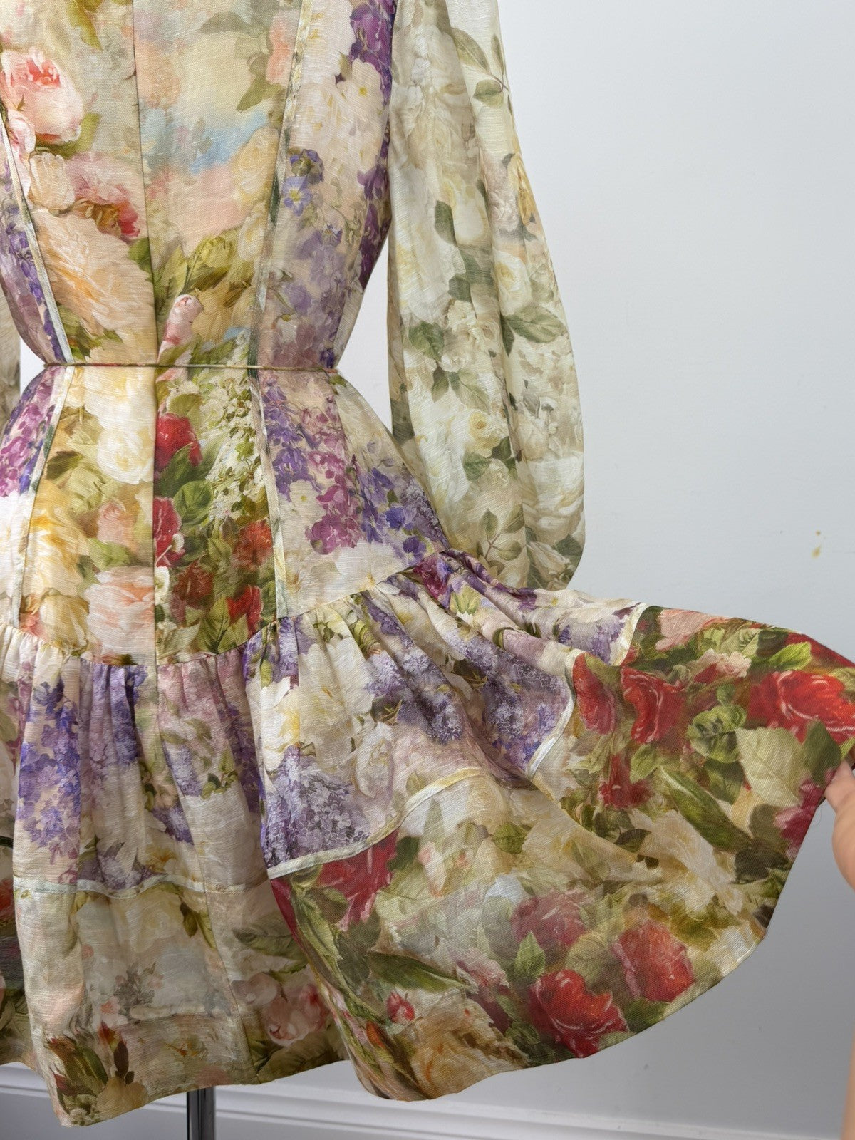 Zimmermann Sensory Flip Dress Size 3 AU 14 US 10 BNWT Silk Linen Floral Mini