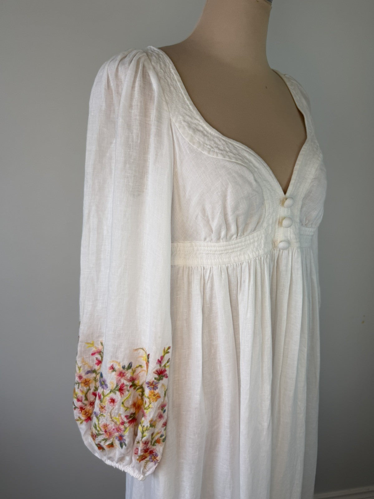 Zimmermann Mae Floral-Embroidered dress Size 3/ 14 AU/ 10 US