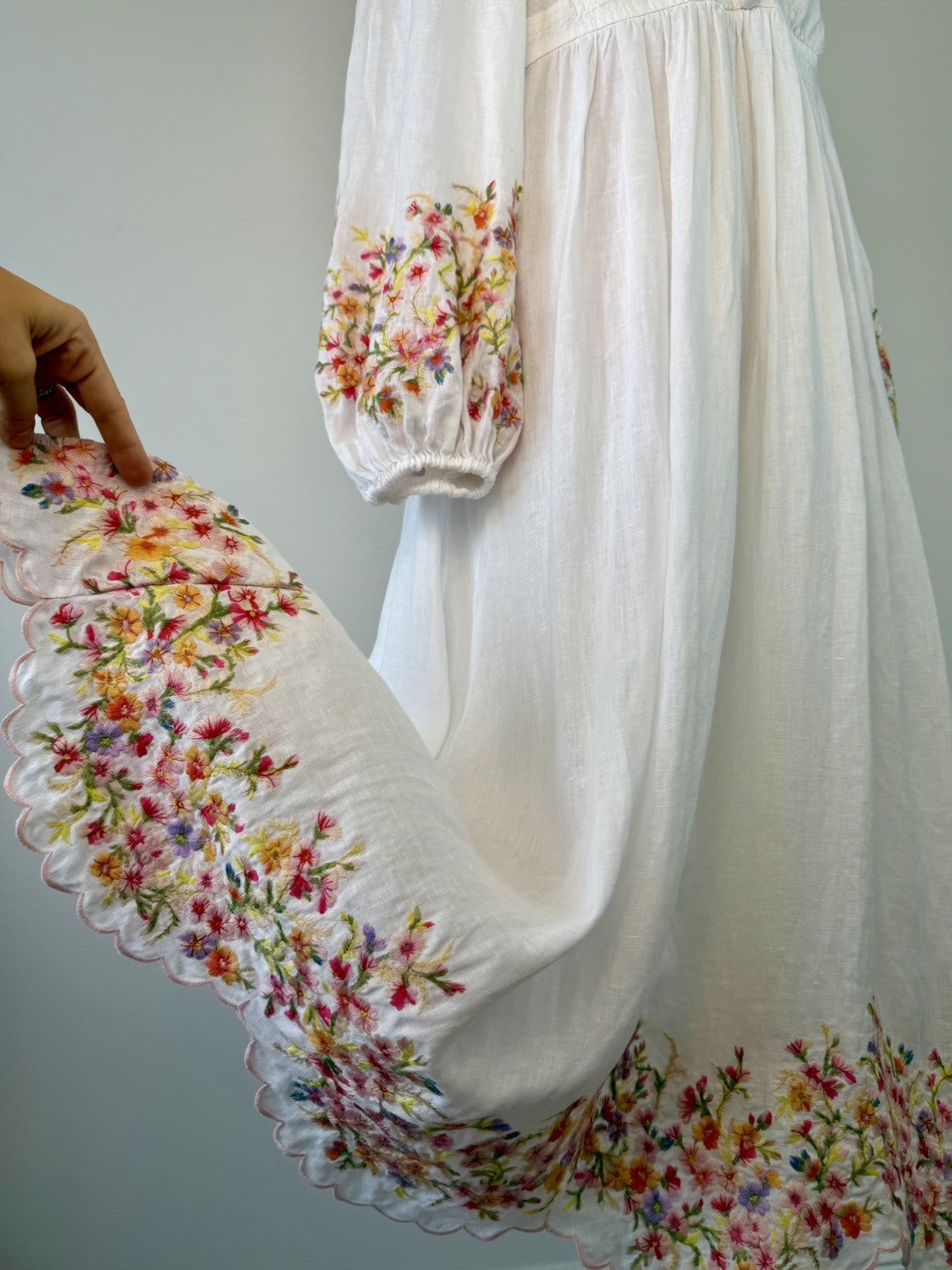 Zimmermann Mae Floral-Embroidered dress Size 3/ 14 AU/ 10 US