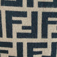 Fendi black and beige FF logo print knit top