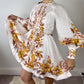 ZIMMERMANN Vacay Beaded Belted Floral-Print Linen Mini Dress Size 1 AU 10 US 4