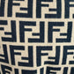 Fendi black and beige FF logo print knit top