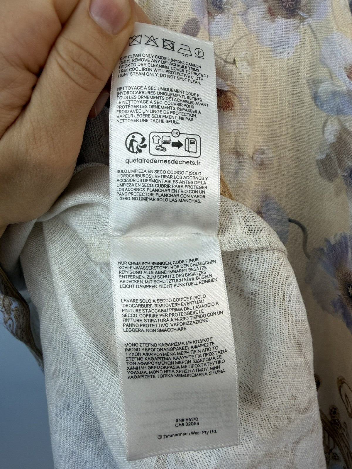 Zimmermann Hypnotic Linen Mini dress Size 1 - Brand new!