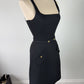 Scanlan Theodore Lurex Black mini dress size XS