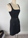 Scanlan Theodore Lurex Black mini dress size XS