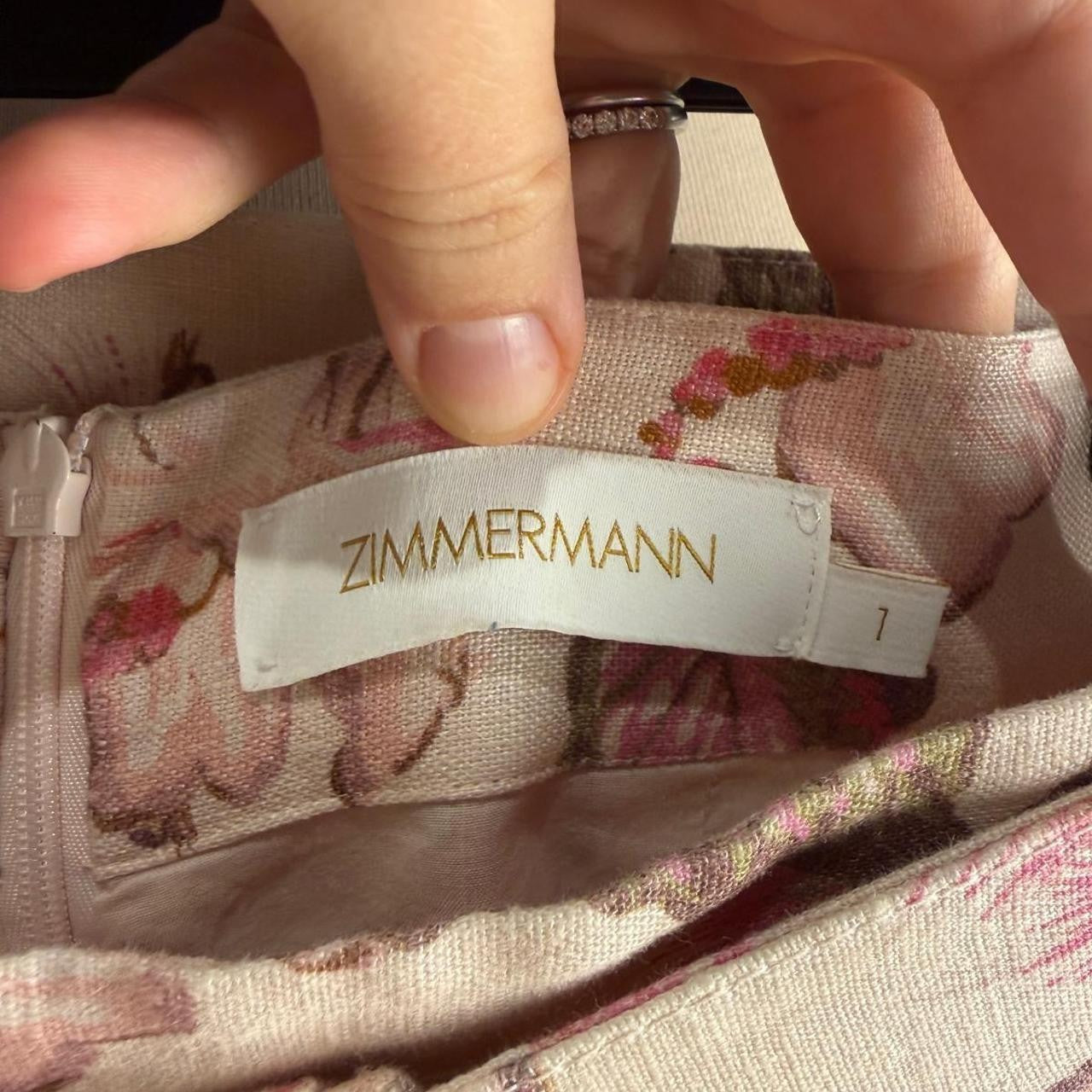 ZIMMERMANN Matchmaker tuck tailored shorts coral hibiscus size 1