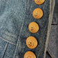 Authentic Balmain  Blue denim blazer with gold buttons Size 40