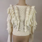 ZIMMERMANN botanica ruffled creme sweater Size 3/ UK 12-14/ us 8-10 