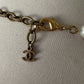 Chanel white pearl necklace with gold hardware and crystal accents