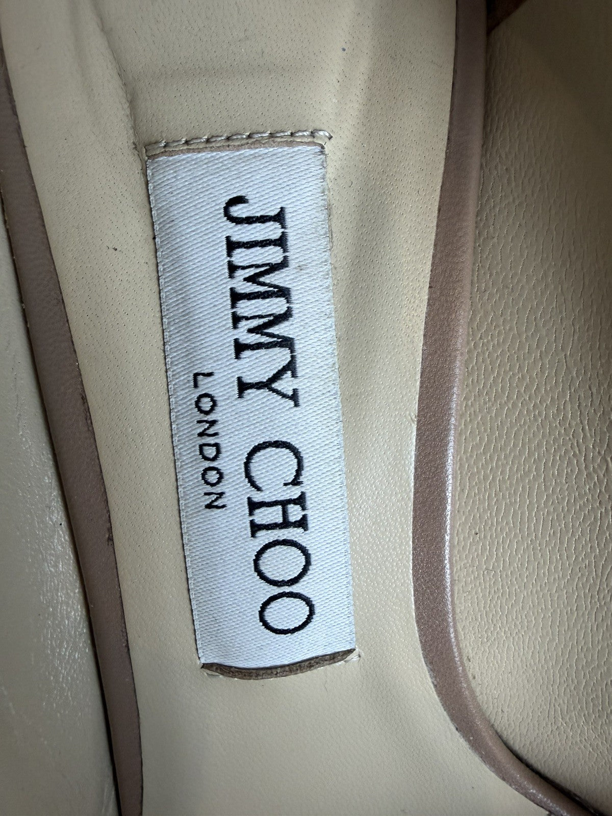 Authentic Jimmy Choo Romy 85 Pumps Shoes sz 38 In Nude