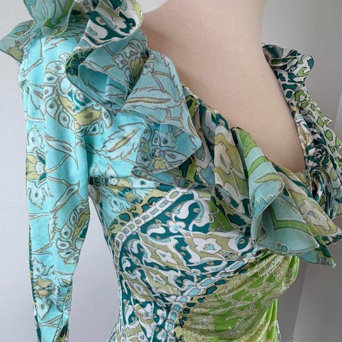 Roberto Cavalli  Y2K ruffle blouse 44EU 10-12au/uk