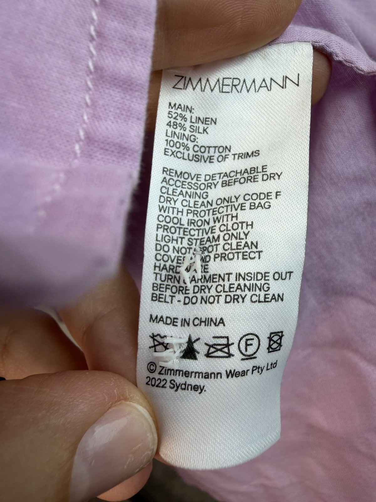 Zimmermann High Tide Tuxedo Mini Dress Size 1 / AU 10 / US 6