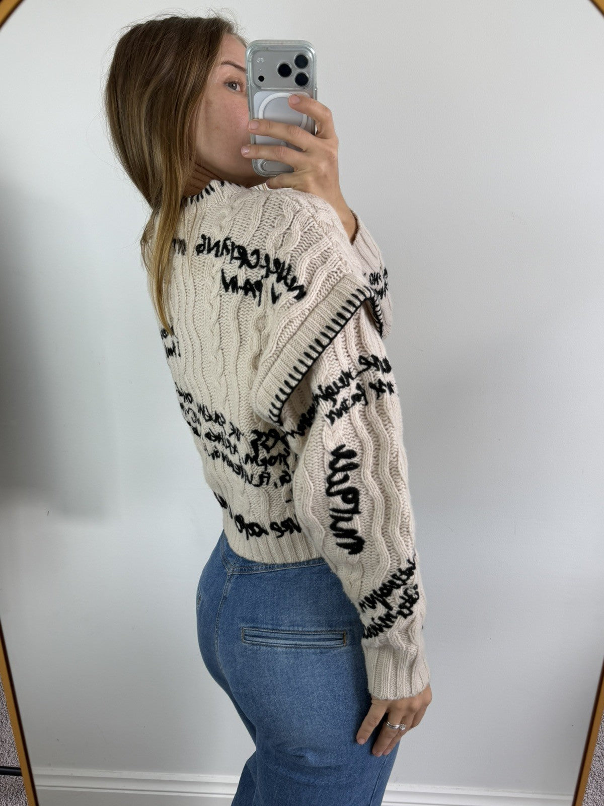 Zimmermann Dancer Embroidered Wool Sweater Size 1 EXCELLENT